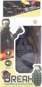 Grenadă de jucărie din plastic cu baterii și sunet