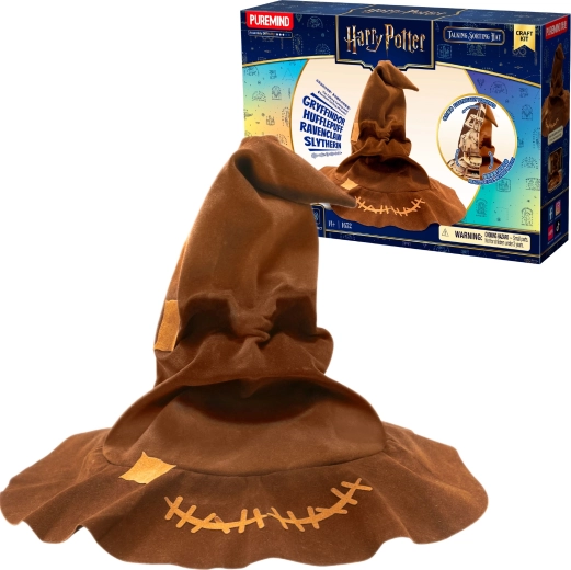Puremind Harry Potter puzzle 3D din lemn – Pălăria de Sortare cu sunet