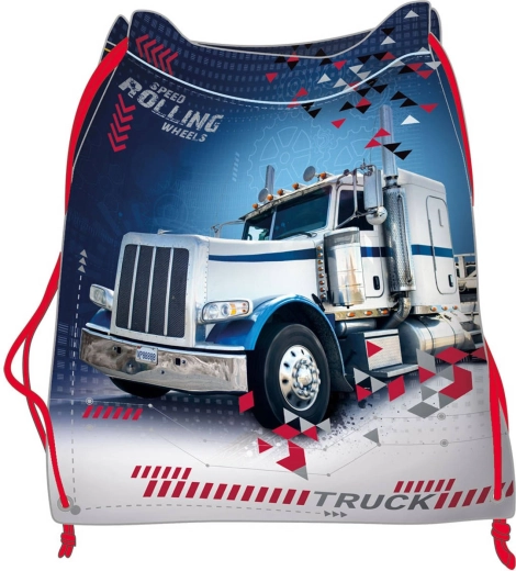 Săculeț școlar pentru încălțăminte de schimb Truck - 1 bucată