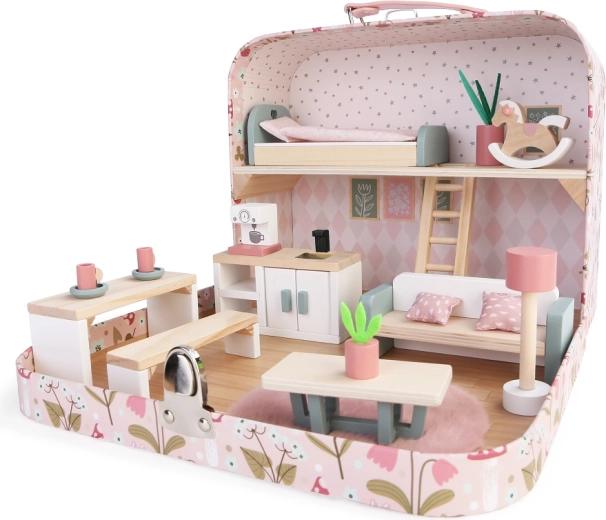 2Kids Toys căsuță pentru păpuși în valiză – bucătărie