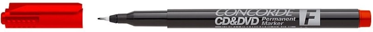 Marker permanent pentru CD și DVD CONCORDE, roșu