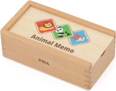 Joc de memorie din lemn cu animăluțe