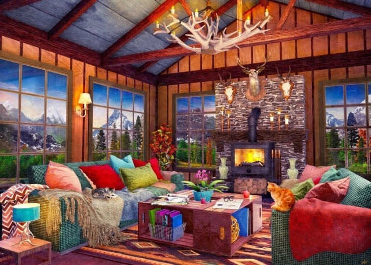 Puzzle Căsuța de vacanță 500 piese BLUEBIRD