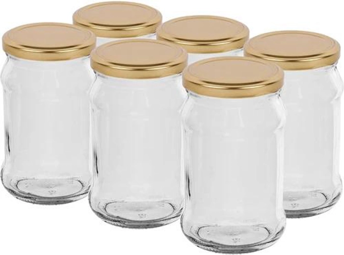 Borcan pentru conservare cu capac 300 ml Twist, set 6 buc
