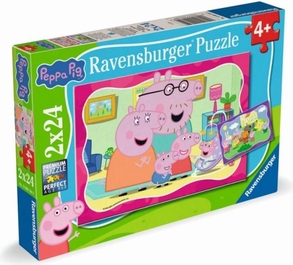 Puzzle Peppa Pig 2×24 piese Ravensburger