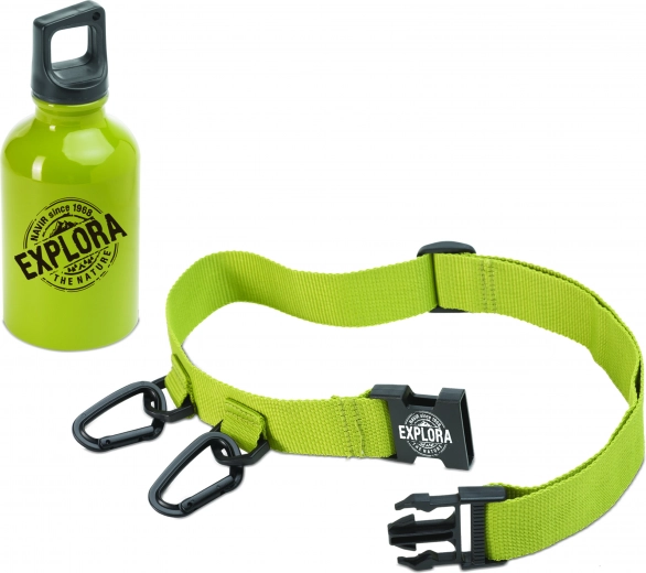 Navir Explora sticlă de aluminiu pentru băut cu curea