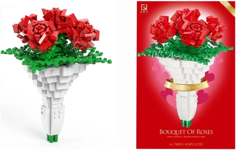 Set de construcție buchet de trandafiri – 474 piese