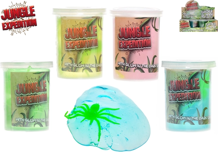 Jungle Expedition slime luminos cu păianjen 115 g