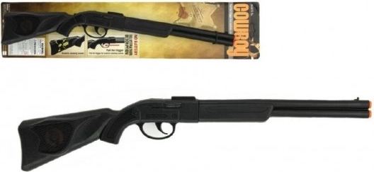 Pistolă/pușcă de cowboy, clapetă, plastic, 57 cm, pe carton