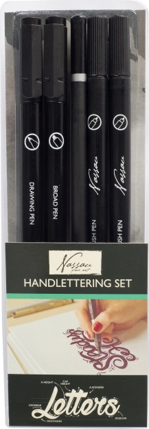 Set de markere cu grosimi diferite pentru desen și caligrafie, 5 buc.