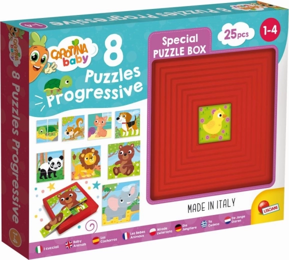 Puzzle progresive pui 8 în 1 LISCIANI