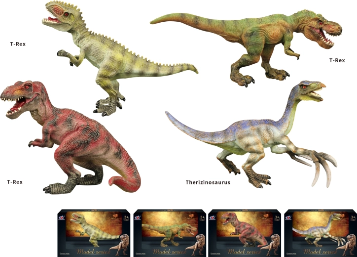 Lumea dinozaurilor – set de figurine cu dinozauri, 4 tipuri