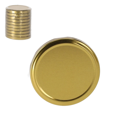 Set de capace aurii pentru borcane 82 mm (10 buc.)