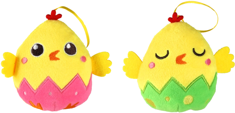 Decorațiune de Paște puișor cu fluier, set 8 bucăți