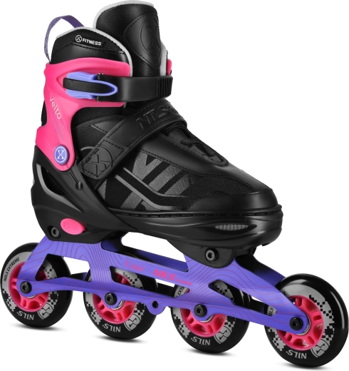 Patine cu rotile Nils Extreme Velto roz – XL (42-45)