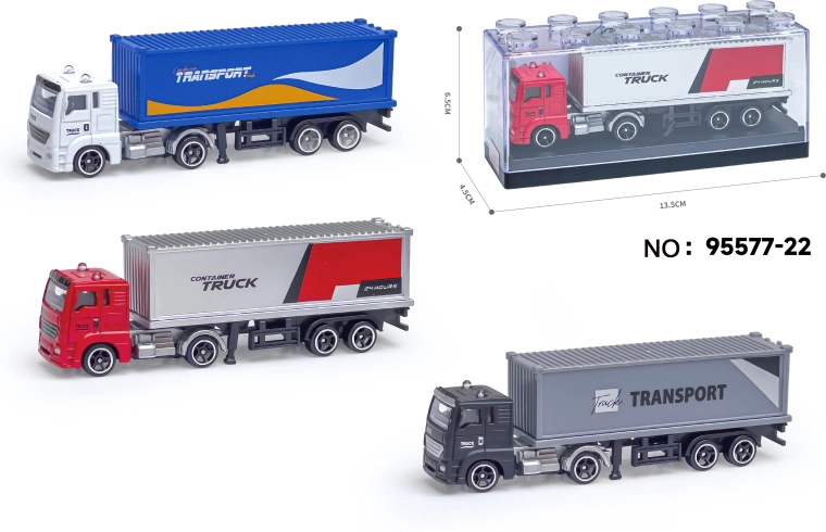 Model metalic de camion cu container 1:64