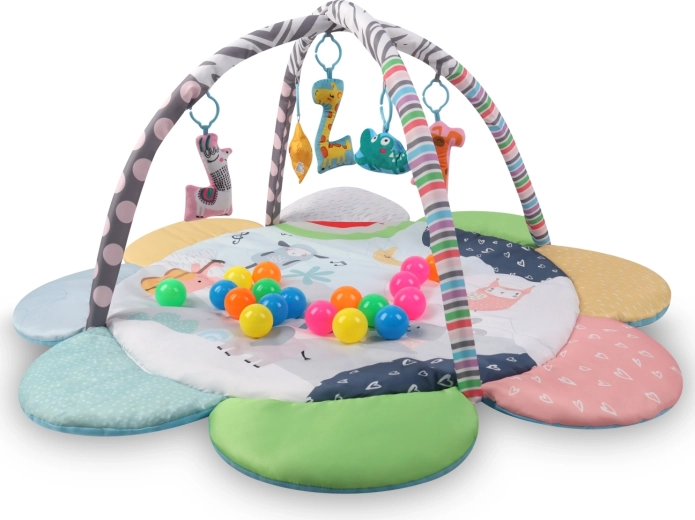 TinyMini saltea educativă de joacă 2în1 floare Zoo