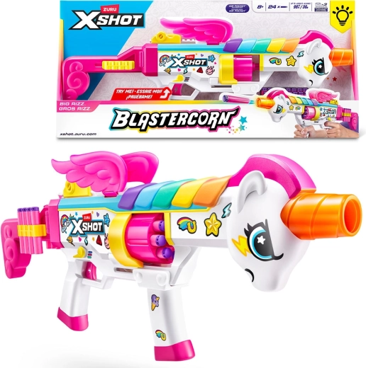 X-SHOT Blastercorn Series 1 Rizz – blaster cu spumă pentru copii (24 proiectile)