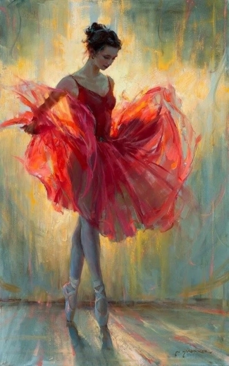 Pictură cu diamante Norimpex Balet în roșu 30 × 40 cm