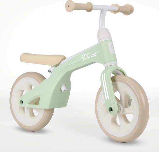 Bicicletă de echilibru Qplay Tech mint pentru copii 2–4 ani