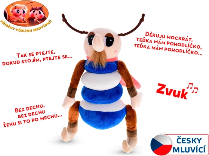 Kvapník de pluș din Poveștile ursuleților albinelor 32 cm cu sunet