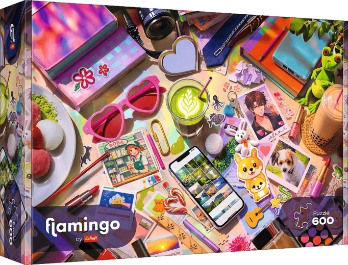 Puzzle Trefl Flamingo – Lumea mea mică (600 de piese)