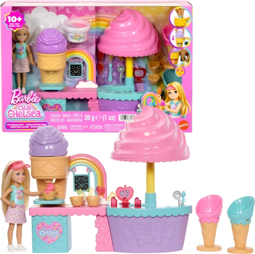 Barbie Club Chelsea gelaterie cu păpușă și plastilină