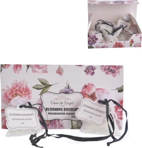 Săculeț parfumat din organza cu motiv floral 12 g