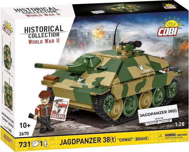 Set de construcție COBI Jagdpanzer 38(t) „Chwat” – vânător de tancuri 1:28