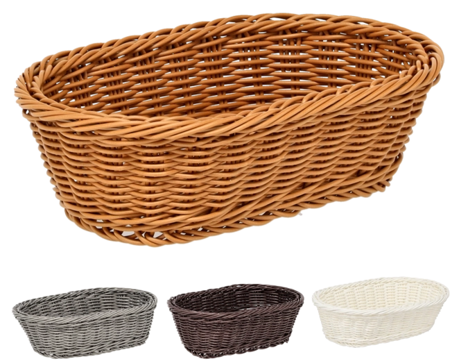 Coș oval din plastic 24 × 16 × 7 cm