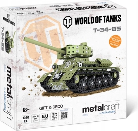 Metalcraft World of Tanks model metalic al tancului T-34-85