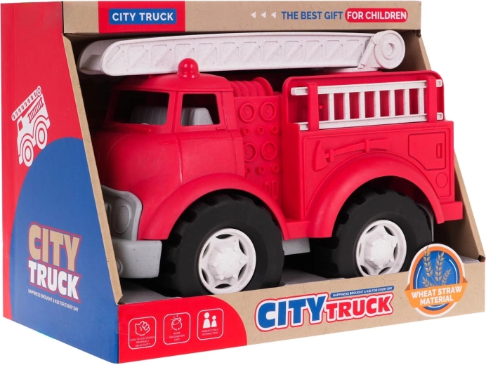 Autospecială de pompieri eco din bioplastic cu scară rotativă