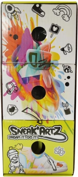 Set creativ Sneak’Artz pentru designul mini adidașilor cu accesorii