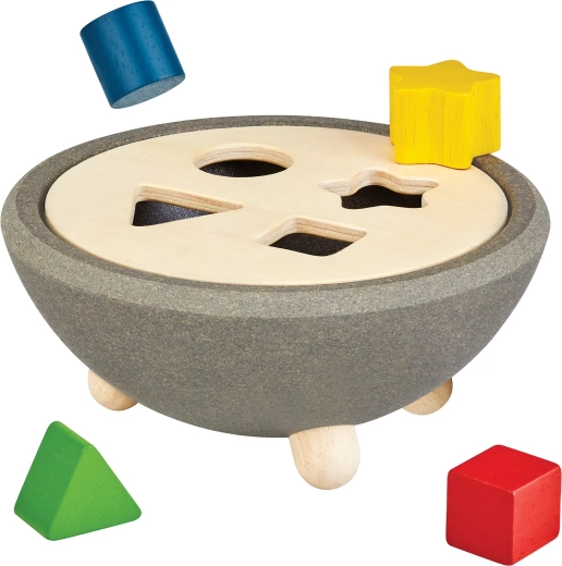 PlanToys sortator din lemn – sortare de forme (forme avansate)