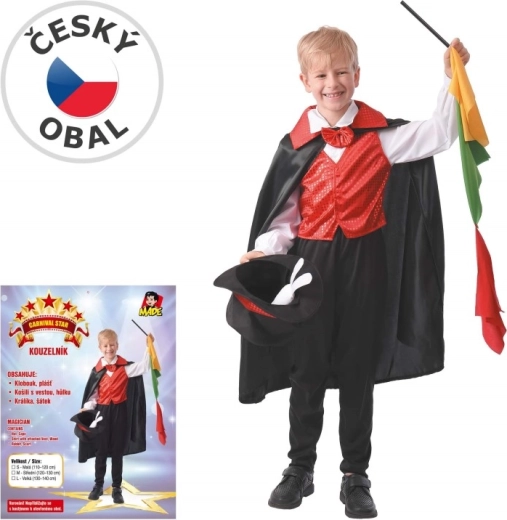 Costum de carnaval pentru copii – magician 110–120 cm