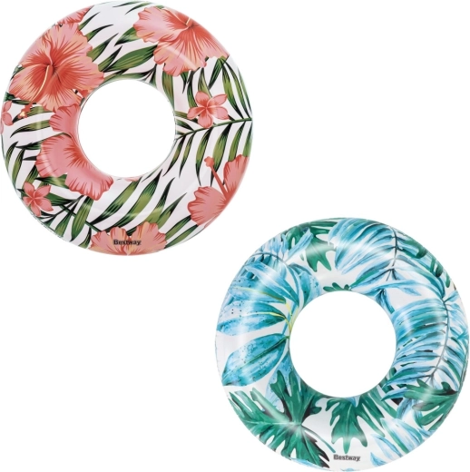 Bestway colac de înot gonflabil cu model tropical 119 cm – Albastru