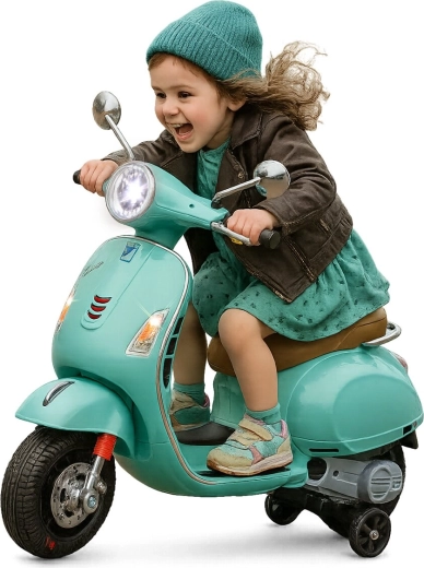 Vehicul electric pentru copii Vespa GTS 125 verde mentă
