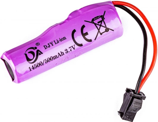 Acumulator Li-ion 3,7 V 500 mAh cu conector JST SM pentru mașina de drift SC24A - 1 bucată
