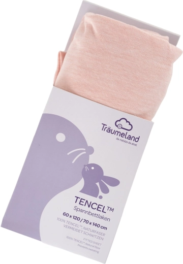 Cearșaf cu elastic Träumeland Tencel uni rose smoke
