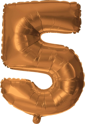 Balon folie cifră 5, 30 cm, bronz TORO