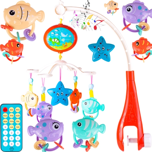 Carusel pentru pătuț cu telecomandă Regatul Apei