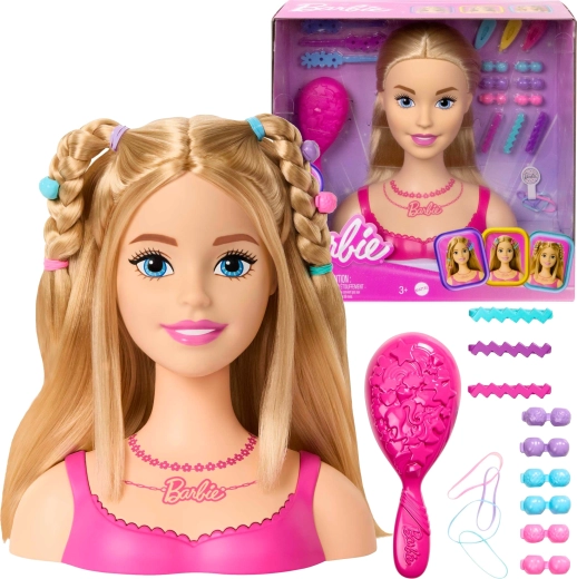 Cap Barbie pentru coafat și stilizat cu accesorii, 20 de piese