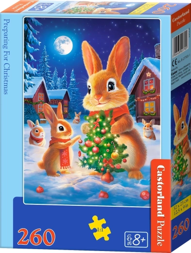 Puzzle Castorland Pregătirea pentru Crăciun, 260 de piese