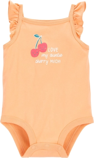 Body Carter's pe bretele Orange Cherry pentru fetiță
