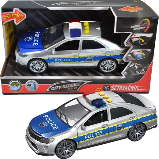 Mașină de poliție City Service 1:14 cu sunete și mecanism cu întoarcere înapoi