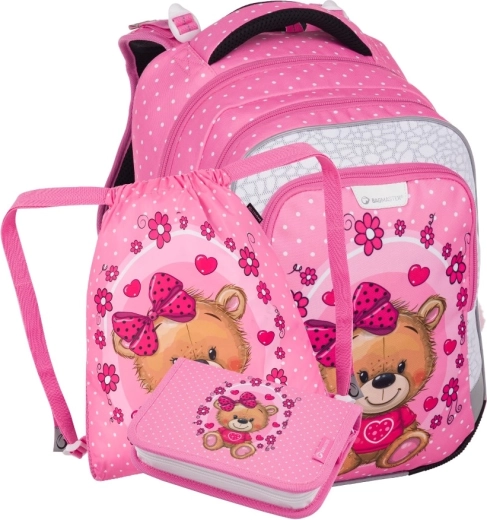 Bagmaster Lumi set școlar mic pentru elevi de clasa I – ursuleț