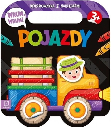Vrum, vrum! vehicule – carte de colorat cu autocolante