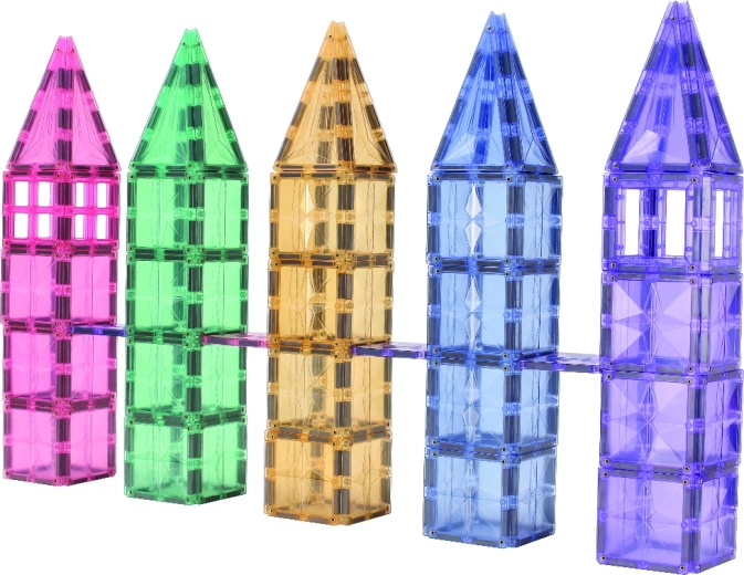 Cleverclixx set de construcție magnetic mega creative pack pastel (210 piese)