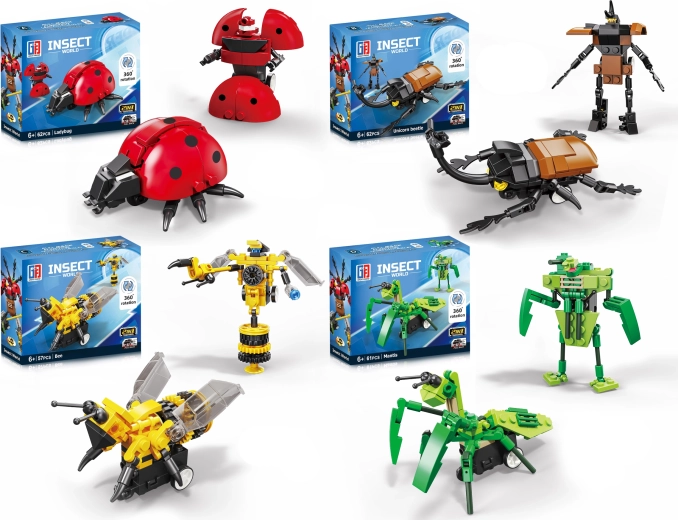 Set de construcție transformabil cu insectă robotică - 1 bucată