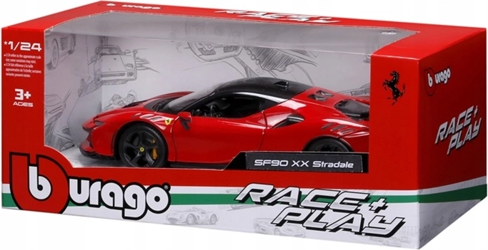 BBU Ferrari SF90 Stradale în culoarea roșie 1:24